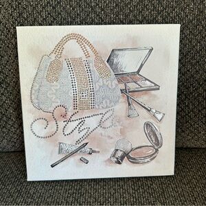 Shabby Chic Style makeup perfume glam elegant wall art decor canvas